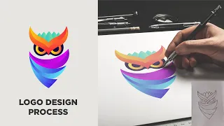 The Logo Design Process From Sketch To the End | Adobe Illustrator Tutorial