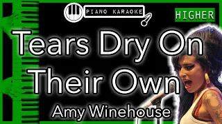 Tears Dry On Their Own (HIGHER +3) - Amy Winehouse - Piano Karaoke Instrumental