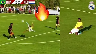 Endrick vs Netherlands | 16 YEAR OLD | NEW REAL MADRID TALENT 🇧🇷⚪️
