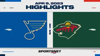 NHL Highlights | Blues vs. Wild - April 8, 2023