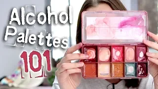 How to use Alcohol Palettes + spattering technique | Freakmo