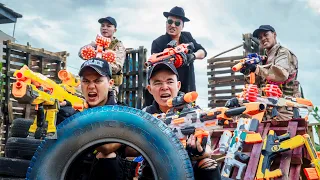 Alpha Nerf War : Couple SEAL X Warriors Nerf Guns Fight Crime Group Dangerous Rounds