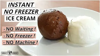 5 Minute INSTANT NO FREEZER Ice Cream ! NO WAITING! Easy Vanilla & Chocolate Ice Cream Recipe