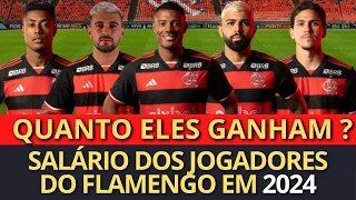 SALÁRIO DOS JOGADORES DO FLAMENGO EM 2024 (DE LA CRUZ, ARRASCAETA, PEDRO, GABIGOL, B. HENRIQUE)