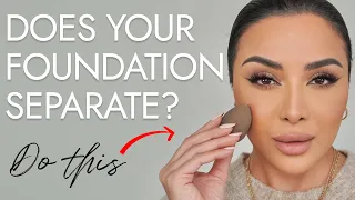 HOW TO STOP FOUNDATION FROM SEPARATING ON FACE EASY HACKS | NINA UBHI