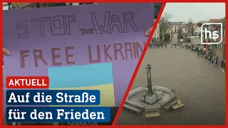 Immer mehr Menschen zeigen Solidarität mit der Ukraine | hessenschau