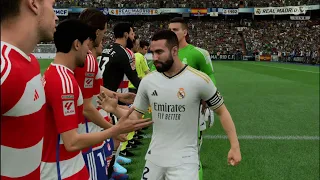 EA Sports FC 24 (Español) de XBOX ONE X. Partido Real Madrid vs Granada. Control Manual