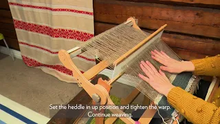 Rigid heddle loom, Winding the weaving