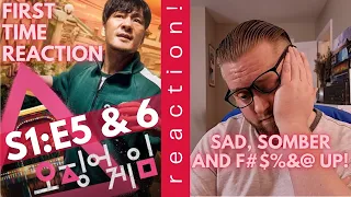 Squid Game 오징어 게임 || S1:E5 & 6 (2021) || first time reaction! || SOMBER, SAD AND F#$%&@ UP!