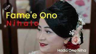 ACARA ADAT FAME'E/FAMOTU ONO NIHALO SONA DAN NINGSIH