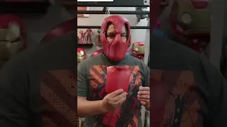 Easy to wear 3D printed Deadpool helmet / face shell for Cosplay, fully textured No fabric required