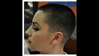 Two ladies going from long to a buzzcut