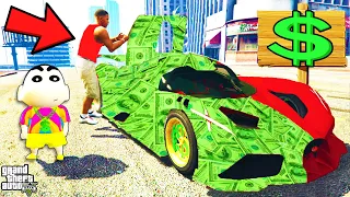 If Franklin Touch ANYTHING Turns To MONEY in GTA 5 | SHINCHAN and CHOP