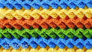 How to Crochet 3D Wave Stitch Pattern DIY Tutorial