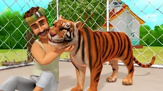 The Thankful Tiger | Telugu Stories for Children | Infobells