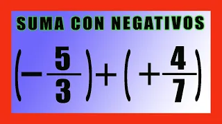 ✅👉 Suma de Fracciones Positivas y Negativas