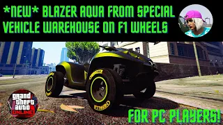 *PATCHED* GTA Online Glitch Merge Special Vehicle Warehouse!! Blazer Aqua with F1 Wheels! New on PC!