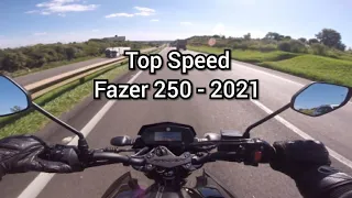 Top Speed Fazer 250 2021 com pinhão 16 e escapamento full