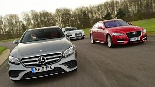 Mercedes E-Class vs Jaguar XF vs Audi A6