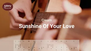 Sunshine Of Your Love - Cream [Free TAB] ( Fingerstyle Guitar Solo )