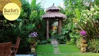 Burke's Backyard, Dennis Hundscheidt's Tropical Garden. How To Make a Small Garden Look Big!