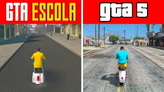 TUDO QUE ACONTECE NO GTA 5 ACONTECE NO GTA ESCOLA!!!