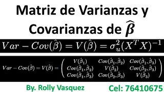 Matriz de varianzas y covarianzas de beta #UMSS #Catolica #Economia