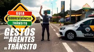 Gestos dos agentes de trânsito