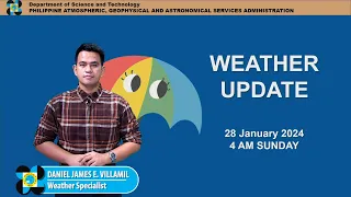 Public Weather Forecast issued at 4AM | January 28, 2024 - Sunday