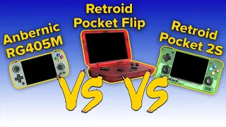 Anbernic RG405M vs. Retroid Pocket Flip vs. Retroid Pocket 2S