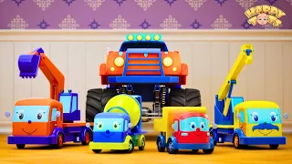 🚚 Baby Trucks & Monster Truck 🚛 | Trucks' Family | Nursery Rhymes For Kids | Happy Tots