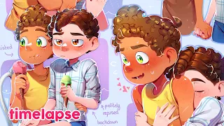 🌸🌌【timelapse】 pda (luca fanart)