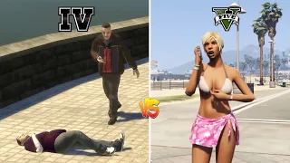 GTA IV NPC vs GTA V NPC - WHO ARE THE BEST? (Why GTA V why???)