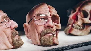 Painting Half Dissected Walter White Skull