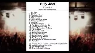 Billy Joel Setlist - Wrigley Field - Chicago - Illinois - 27 August 2015