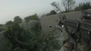 Soldier Goes Cyclic On M203 Grenade Launcher  - Fires 25 Grenades At Taliban Position