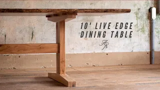 Building A Live Edge Trestle Table in Curly Pecan