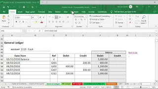 How to Use Excel to Calculate Ledger Balances & Trial Balance Totals