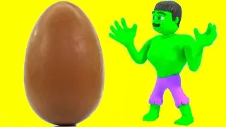 HULK & BARBIE EASTER EGG ❤ Superhero Babies & Frozen Elsa Play Doh Cartoons For Kids ❤ Stop Motion