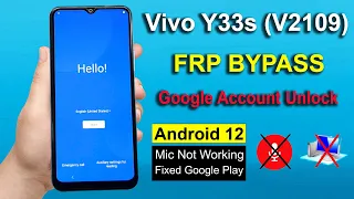 Vivo Y33s FRP Bypass Android 12 | New Trick 2022 | Vivo Y33s Google Account Bypass | Vivo V2109 FRP