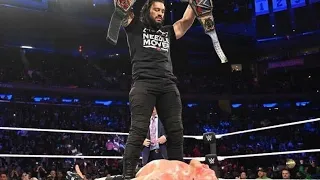 Roman reigns attack brock Lesnar wwe msg live event for wrestlemania 38