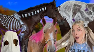 Dressing Up ALL MY HORSES For Halloween! | DIY Halloween Costumes
