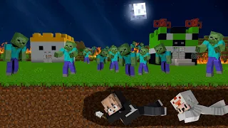 KITA BERTAHAN DARI KIAMAT SERANGAN ZOMBIE APOCALYPSE DI MINECRAFT!!!