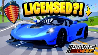 Licensed Koenigseggs Are Coming THIS WEEK To Driving Empire!