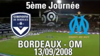 Saison 2008-2009 5ème journée Girondins de Bordeaux-Olympique de Marseille 1-1