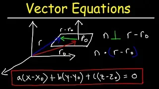 How To Find The Equation of a Plane Given a Point and Perpendicular Normal Vector