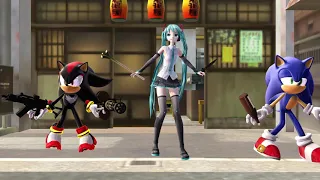 【MMD x SONIC】sonic & shadow & miku - Ievan Polkka 【4k60fps】