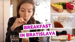 Breakfast in Bratislava, Slovakia