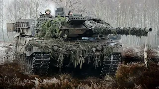 Ambush ! LEOPARD 2A6 Blows Up Dozens of Russian T-72 Tanks Heading for Reinforcements to the Border