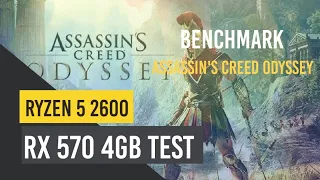 Ryzen 5 2600 | RX 570 4GB Test in Assassin's Creed Odyssey | 1080p Low to High Settings